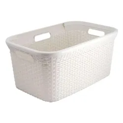 Grozs veļas rattan 45l krem.