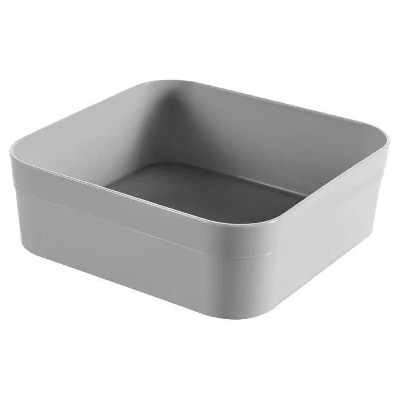 Organizer square 15x15x5cm grey
