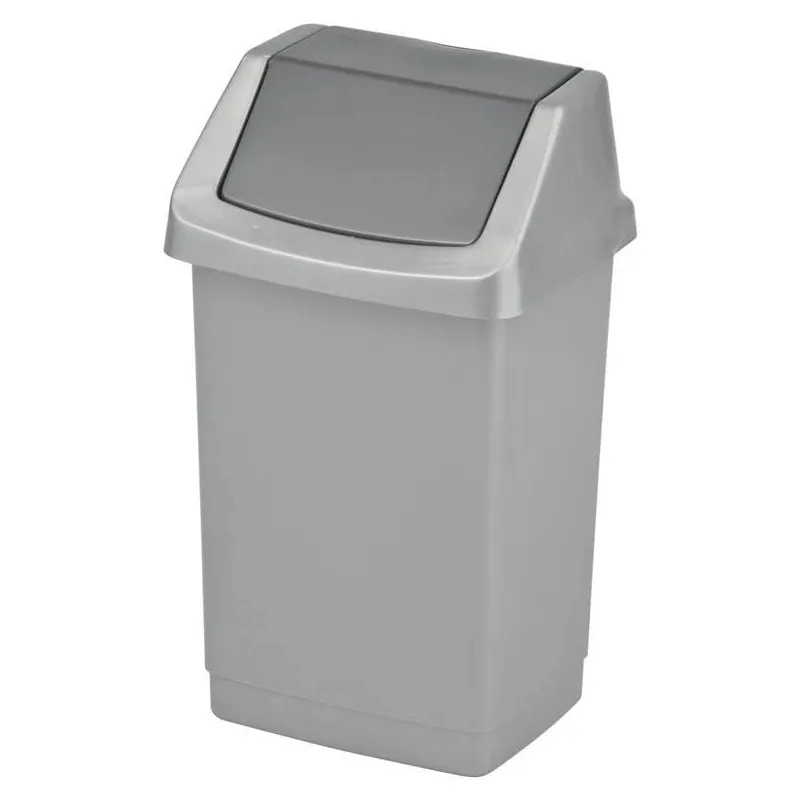 Atkritumu tvertne Curver 4042 - R050882, sudraba krās.-pelēka krās., 9 l, 38.1 cm x 18.9 cm