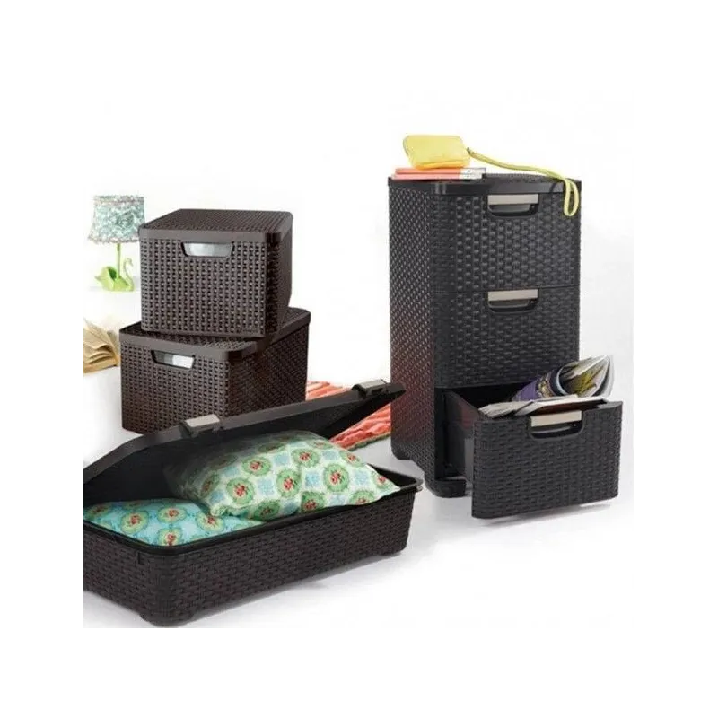 Uzglabāšanas kaste ar vāku, paredzēts uzglabāšanai Curver 205861, brūna krās., 44.5 x 33 x 24.8 cm