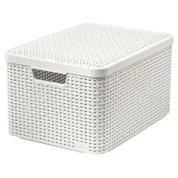 Storage box curver rattan l with lid