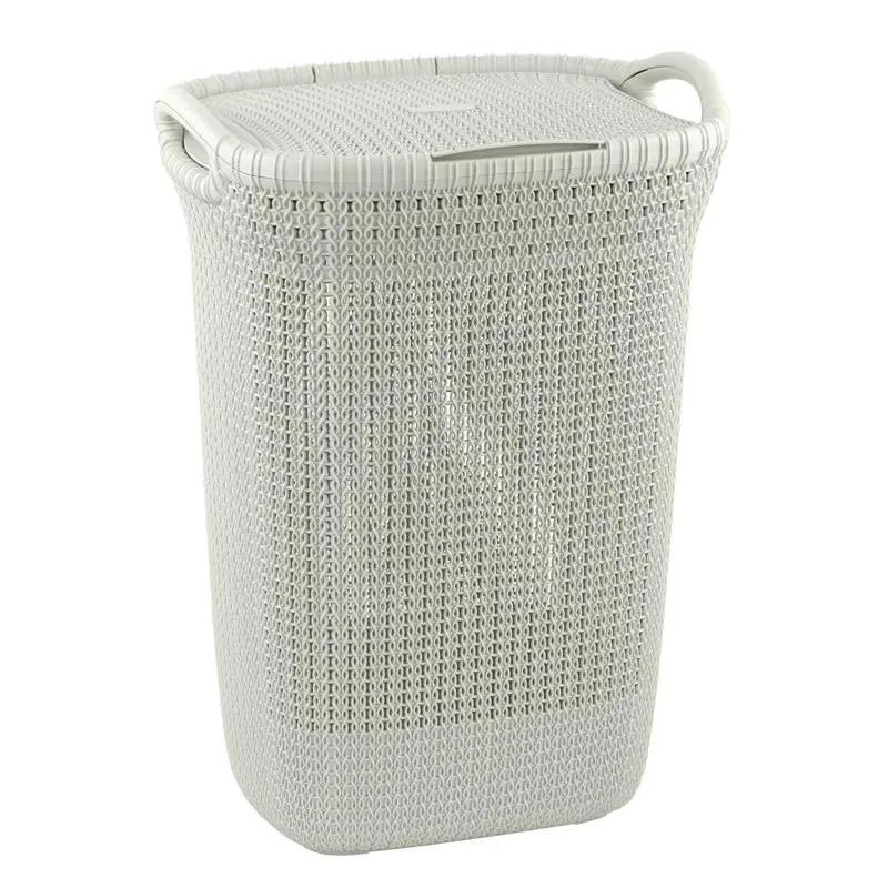 Veļas kaste Curver 228391, 57 l, balta-smilškrāsas, 45.2 cm x 34.1 cm