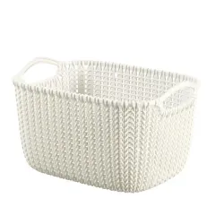 Basket curver knit l oasis white