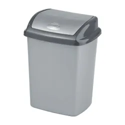 Мусорное ведро Curver Dominik 182979, серебристый цв.-серый цв., 25 л, 48 см x 29.1 см