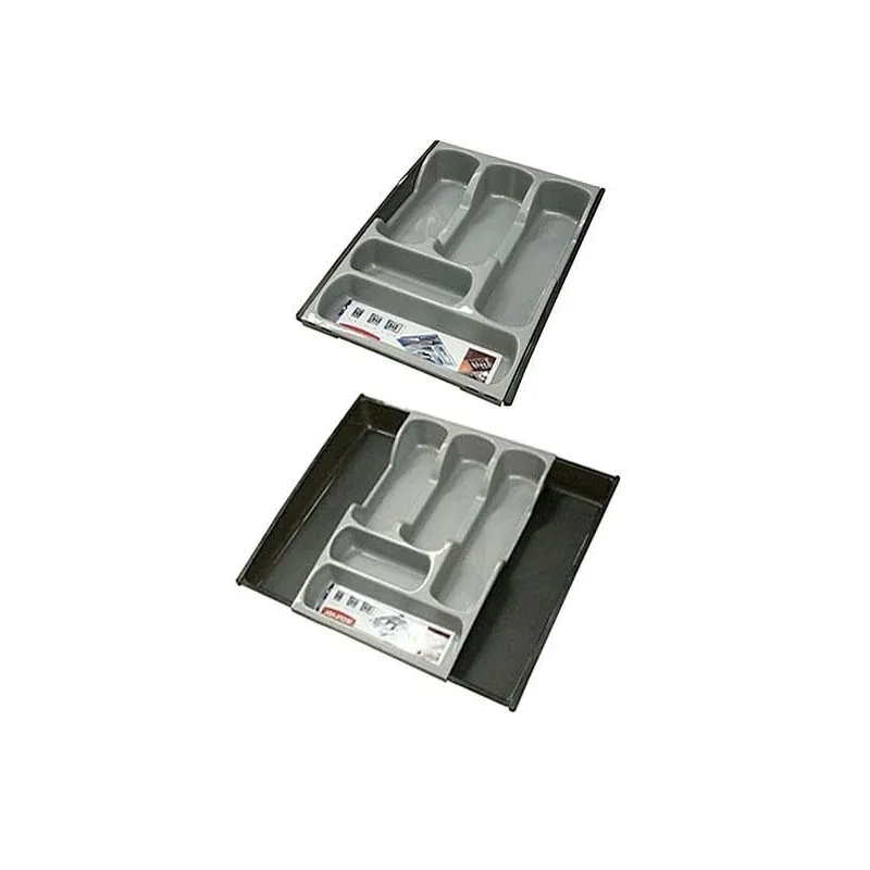 Galda piederumu organizatori Curver, 42.5 cm x 30 cm x 6.5 cm, plastmasa, pelēka krās.