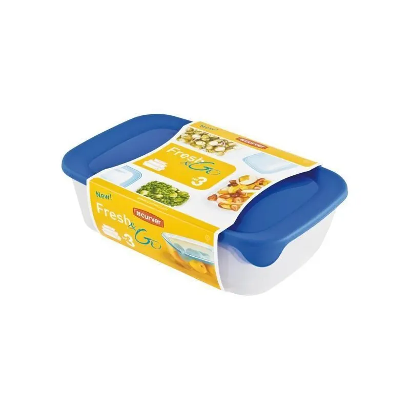 Pārtikas trauks Curver Fresh&Go 182598, 0.5 - 2 l, 3 gab.