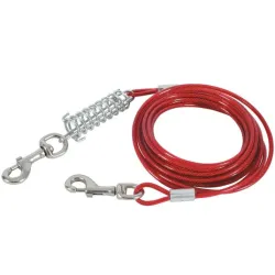 Šuns pavadėlis Zolux Tie-Out 403409, raudona sp., 9m