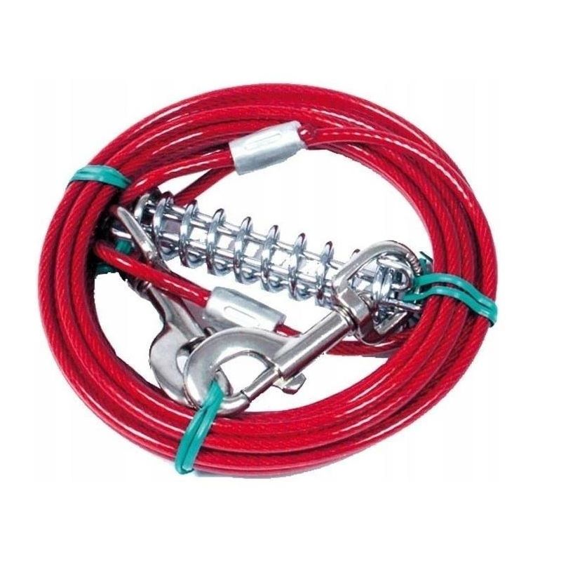 Pavada Zolux TIE-OUT CABLE. sarkana. 9 m