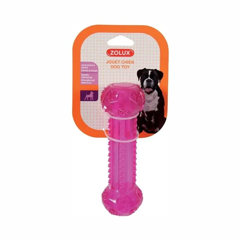 Rotaļlieta sunim, kauls Zolux Pop Stick, 15 cm, rozā krās., 15 cm