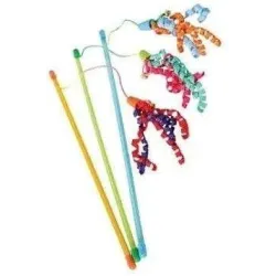 Mänguasi pulgal kassidele Zolux Ribbon Fishing, mitmevärviline