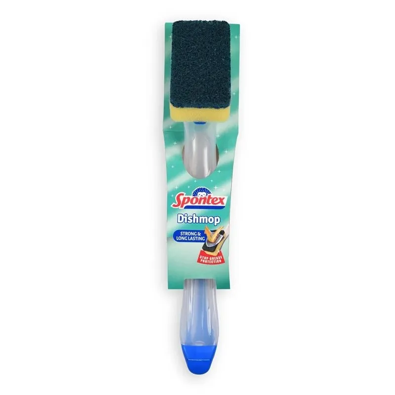 Trauku sūklis ar rokturi Spontex DishMop, zila krās.