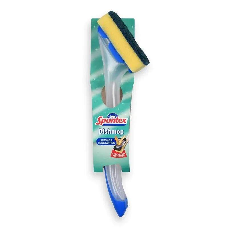 Indų kempinė su rankena Spontex DishMop, mėlyna sp.