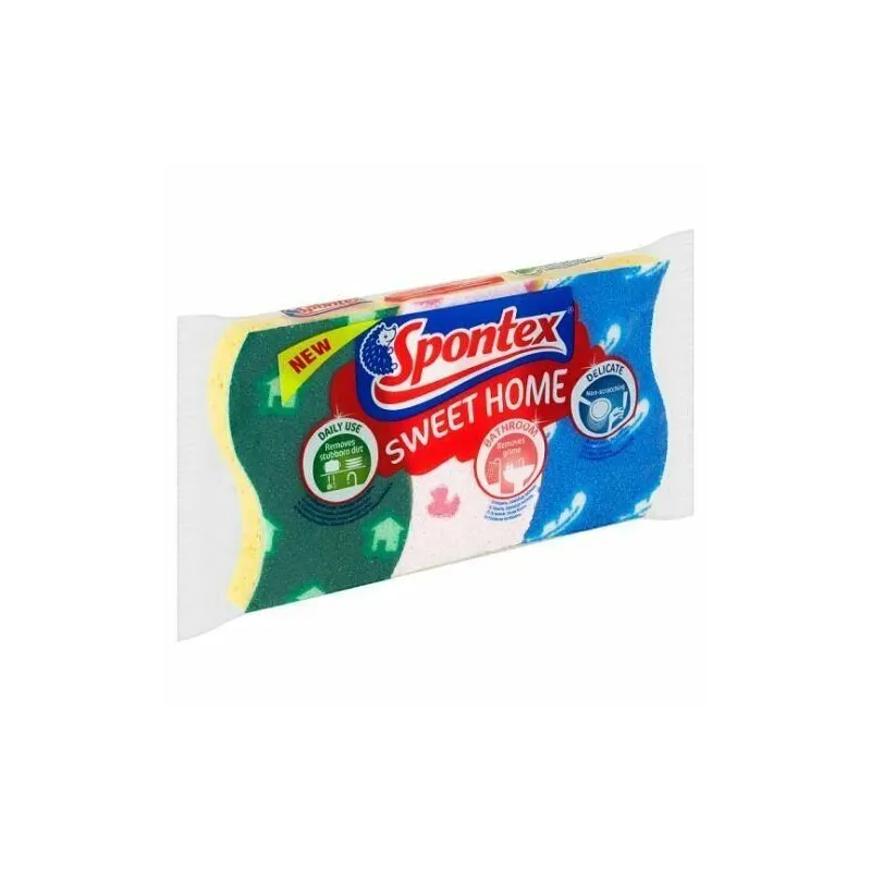 Tīrīšanas sūklis Spontex. daudzkrāsains. 3 gab.