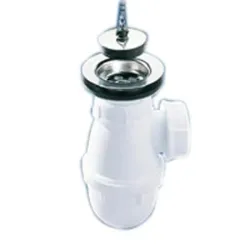 Сифон для умывальника Nicoll, 32 мм, белый-из нержавеющей стали