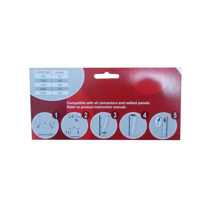 Radiatora kronšteins Thermor 517500, plastmasa-metāls