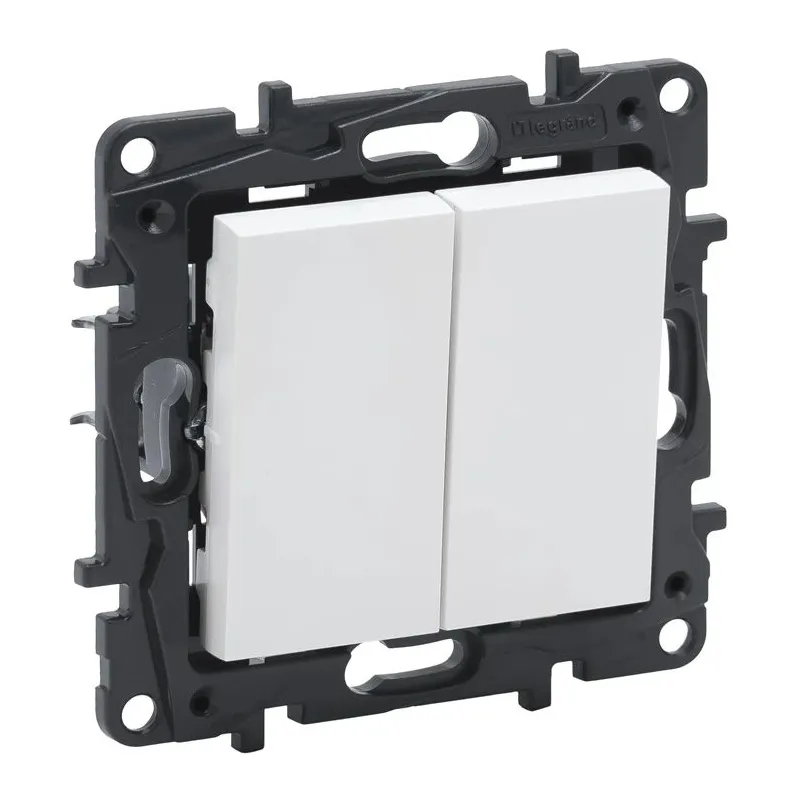 Pārslēgi Legrand Niloe Step, 2 kl, balta