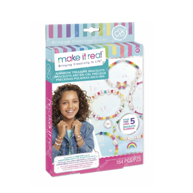 MAKE IT REAL DIY Rokassprādžu komplekts Varavīksnes dārgumi