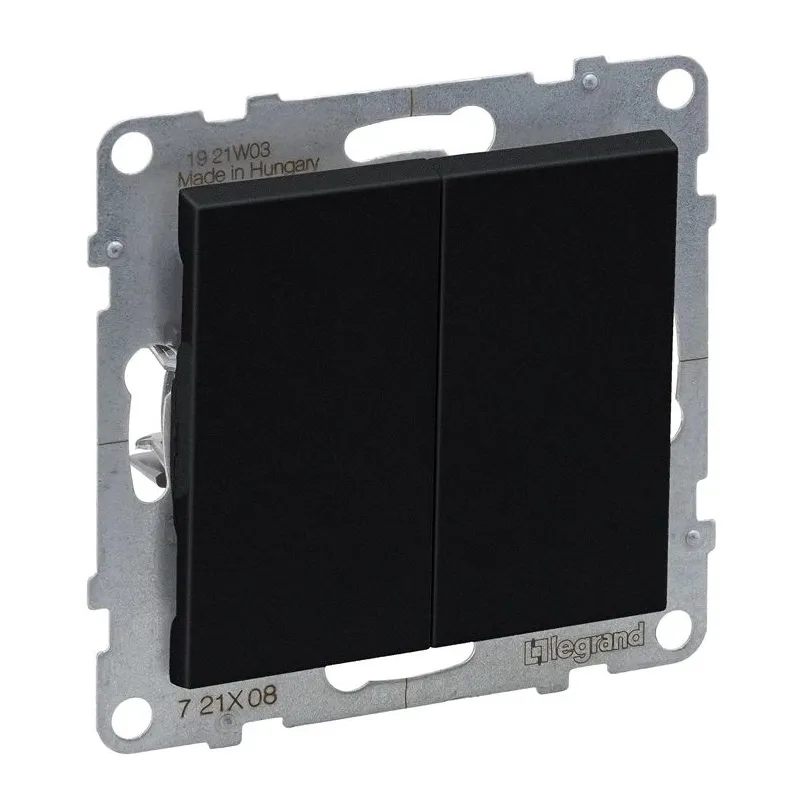 Pārslēgi Legrand Suno, 2 kl, melna