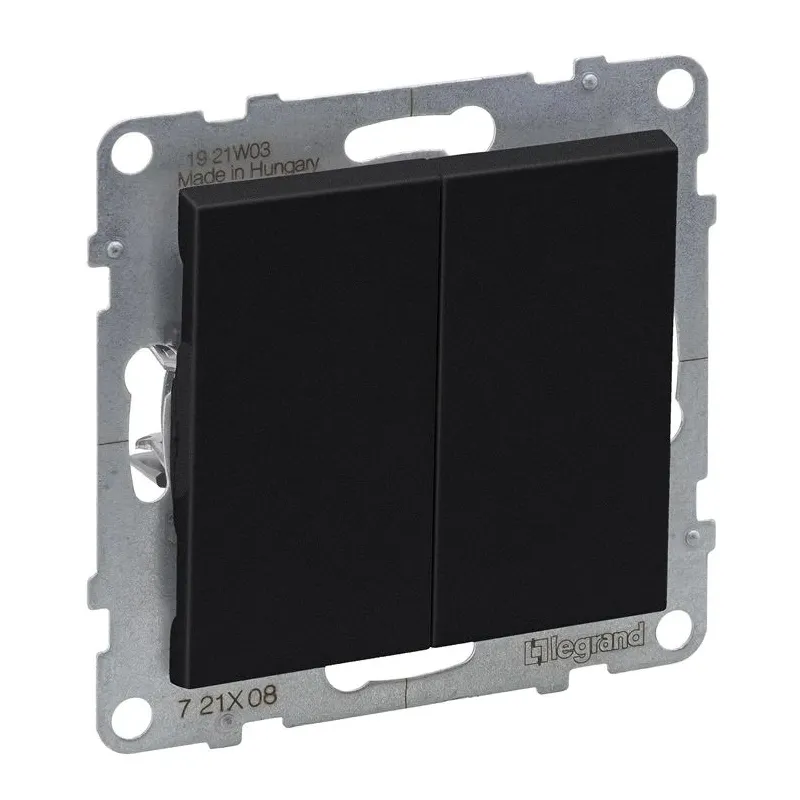 Pārslēgi Legrand Suno, 2 kl, melna