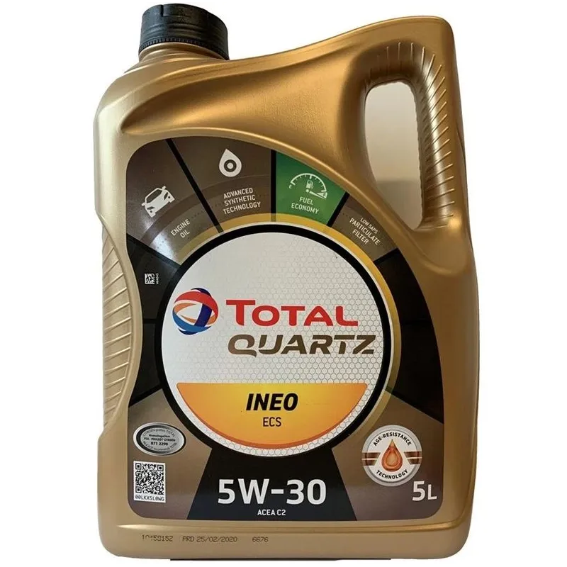 Motoreļļa Total Qartz Ineo ECS 5W - 30, sintētiskais, 5 l