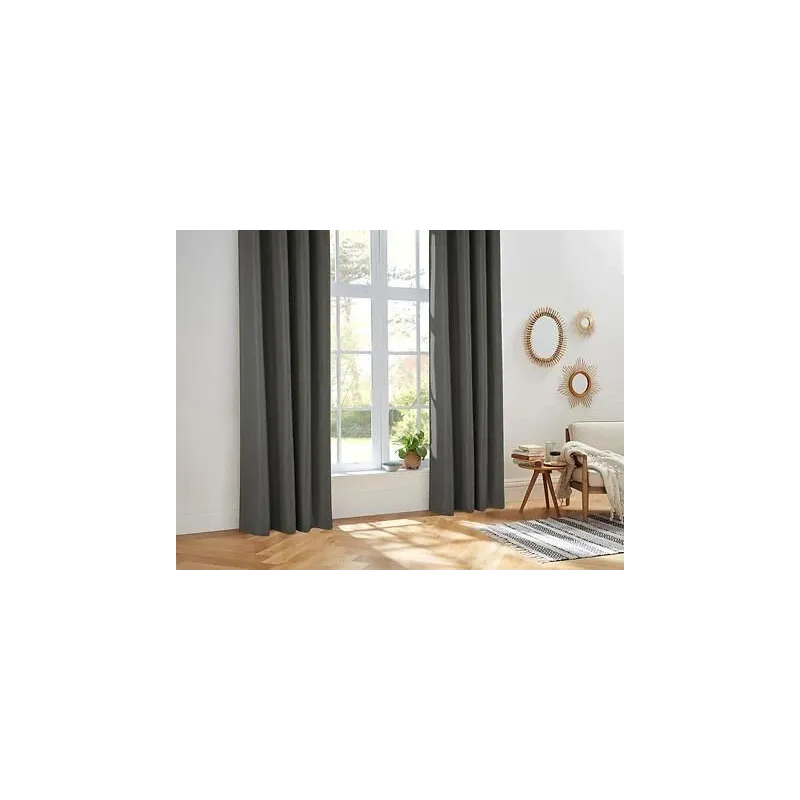 Thermal curtain isa 140x260ring d.grey n