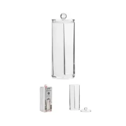 Диспенсер для ватных дисков 155905, прозрачный цв., 7.5 см x 20 см x 7.5 см