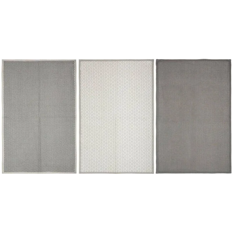 Virtuves dvieļu komplekts Atmosphera, pelēka, 70 cm x 45 cm, 3 gab.