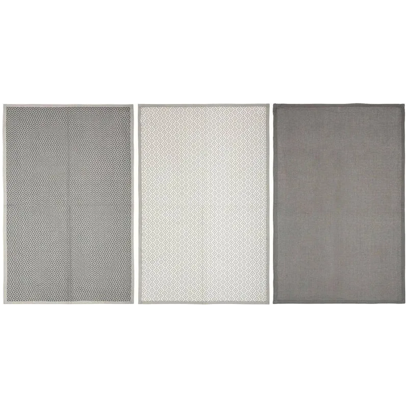 Virtuves dvieļu komplekts Atmosphera, pelēka, 70 cm x 45 cm, 3 gab.