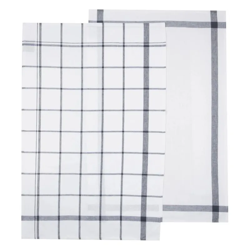 Virtuves dvieļu komplekts Atmosphera 146161F, balta-zila, 70 cm x 45 cm, 2 gab.