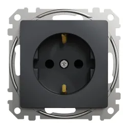 SCHNEIDER SEDNA DESIGN Socket, with grounding, anthracite