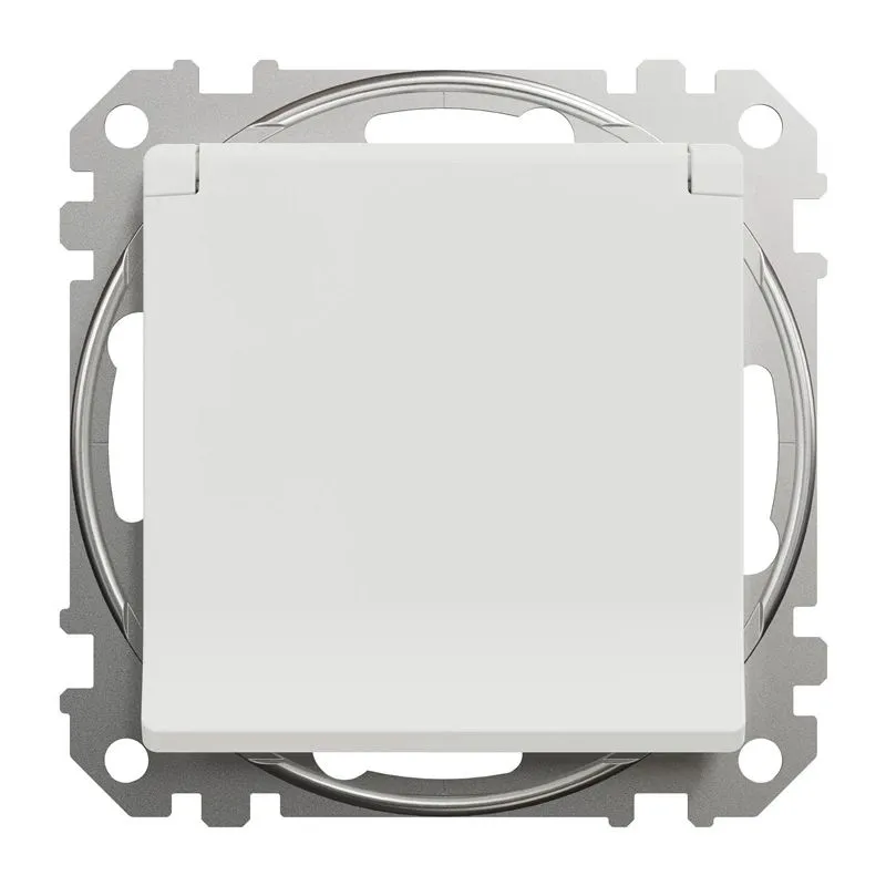 Kontaktligzda Schneider Electric Sedna Design SDD211024, Iezemēta rozete, IP44, balta
