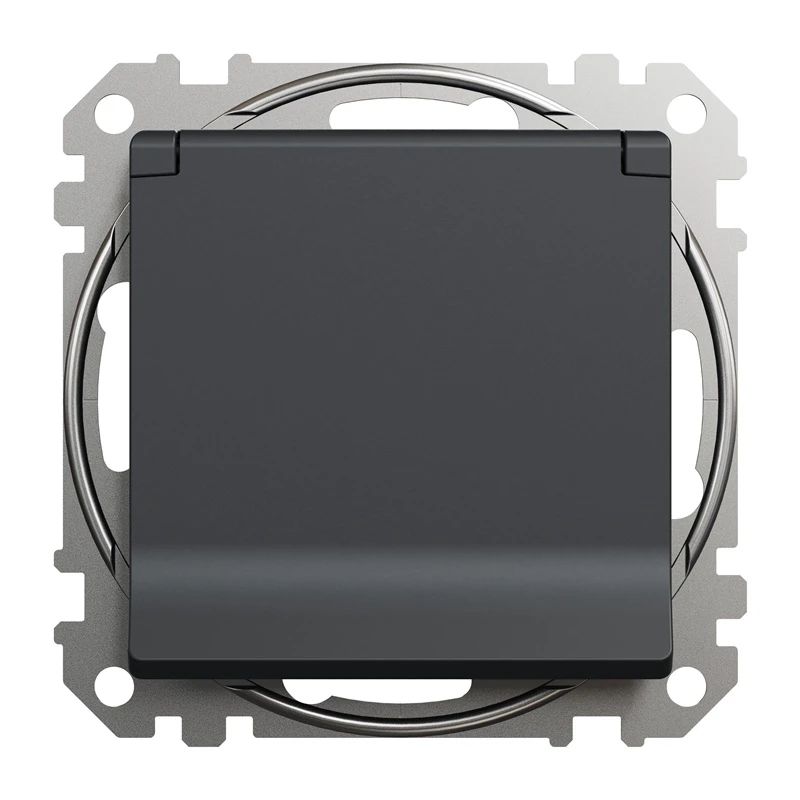 Kontaktdakša SCHNEIDER SEDNA DESIGN, antracīta krāsa, IP44