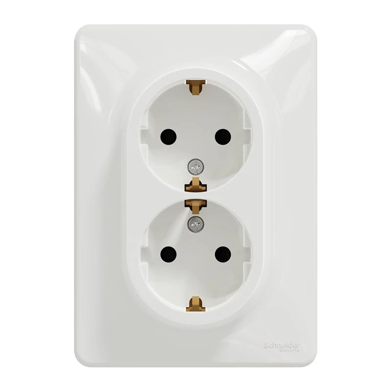Divvietīgs kontaktligzdas SCHNEIDER SEDNA DESIGN. balta krāsa
