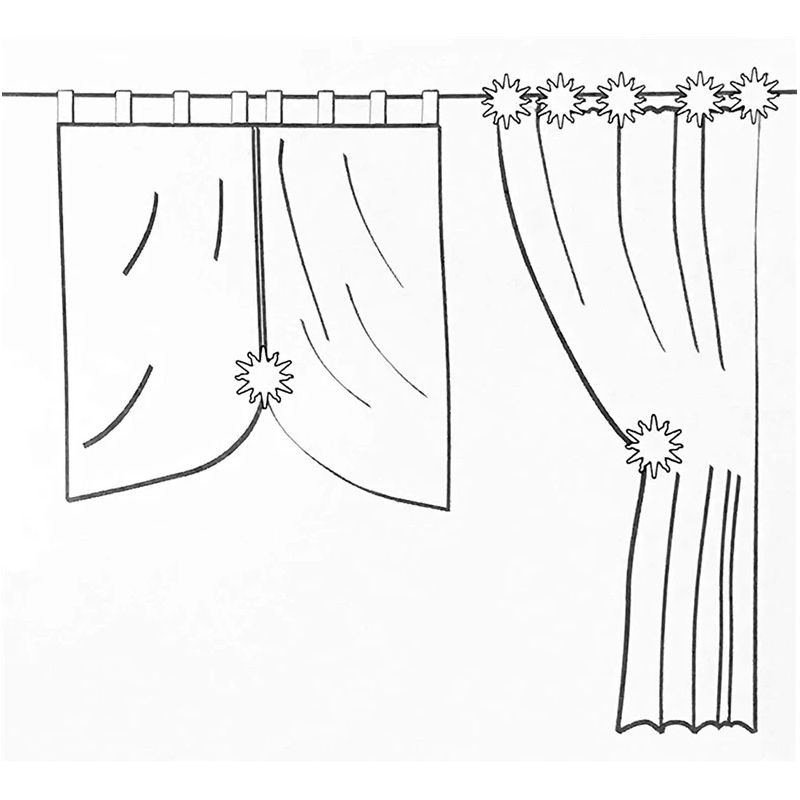 Turētājs aizkaru metāla b.s