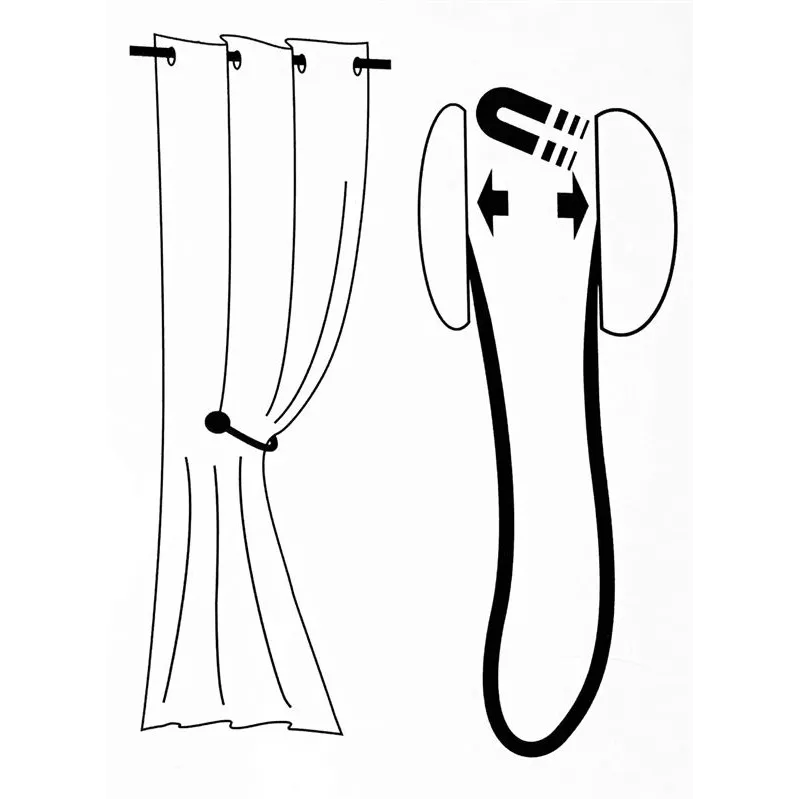 Užuolaidų aksesuaras Luance Sonora Curtain holder with magnet, pilka sp.