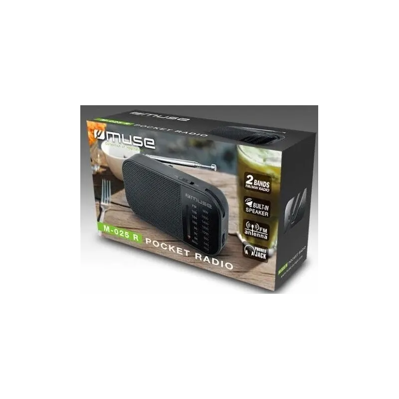 Nešiojamas radijo imtuvas Muse M-025 R, juoda sp.