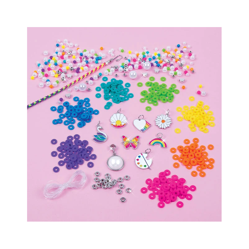 MAKE IT REAL DIY Rotaslietu komplekts Varavīksnes un pērles