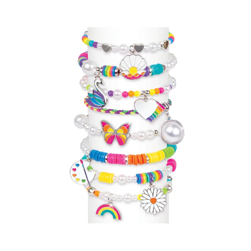 MAKE IT REAL DIY Rotaslietu komplekts Varavīksnes un pērles