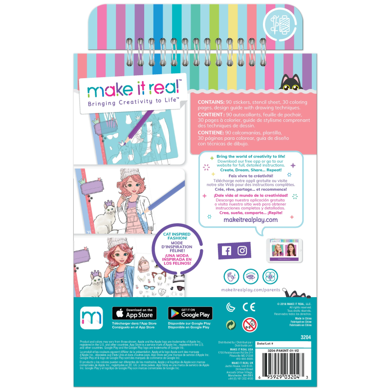 MAKE IT REAL Skiču burtnīca "Pretty Kitty"