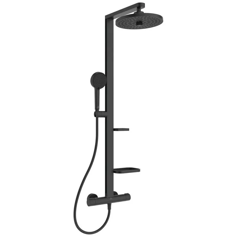 Dušas komplekts ar termostata jaucējkrānu Ideal Standard Alu+, melna