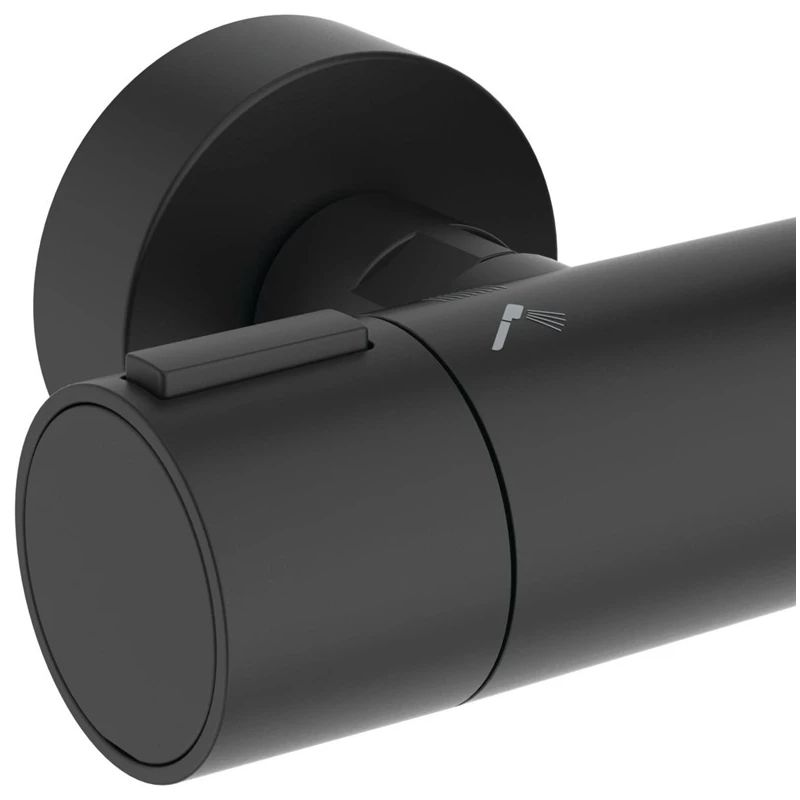 Termostat dušas komplekts alu+ melns matēts