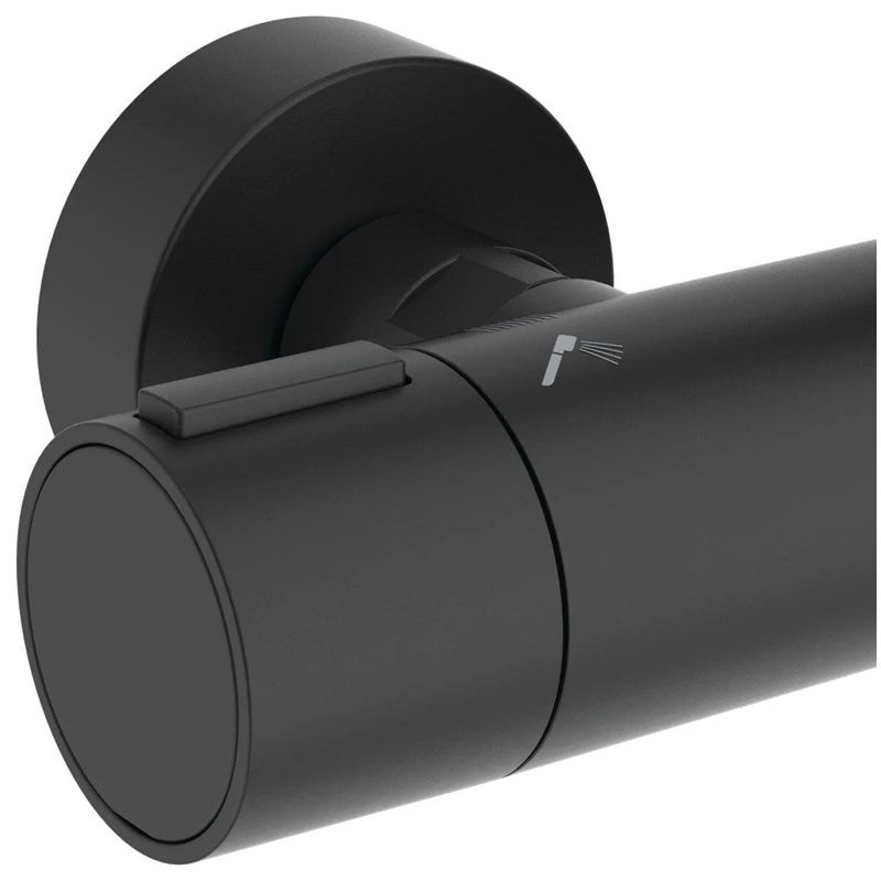 Termostat dušas komplekts alu+ melns matēts