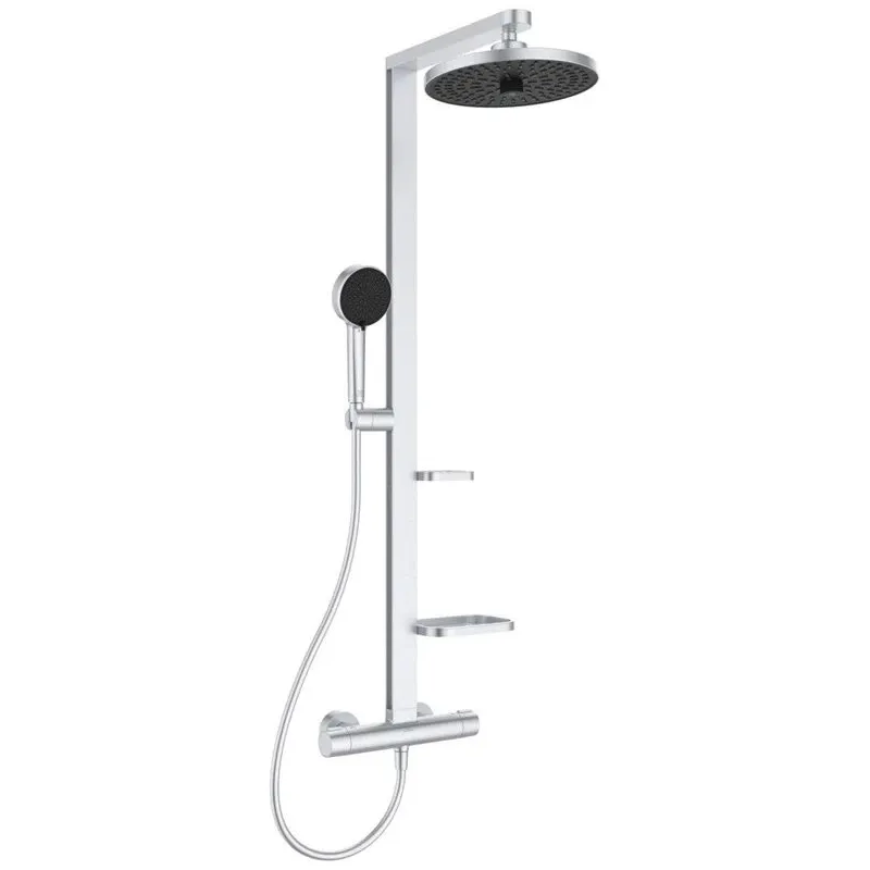 Dušo komplektas su termostatiniu maišytuvu Ideal Standard Alu+ Silver Matt, sidabro sp.