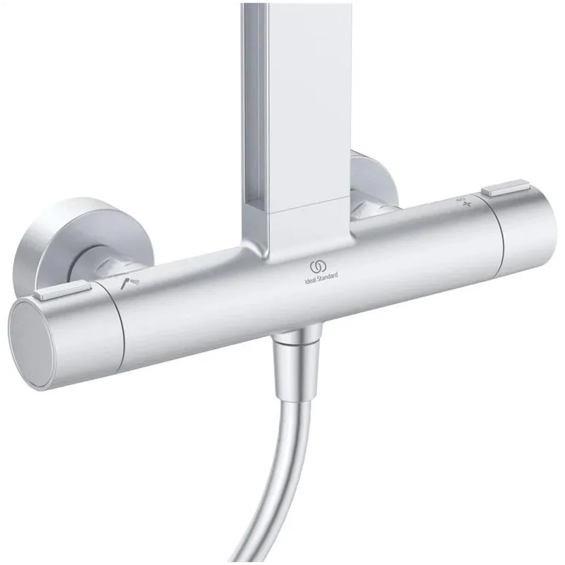 Dušo komplektas su termostatiniu maišytuvu Ideal Standard Alu+ Silver Matt, sidabro sp.