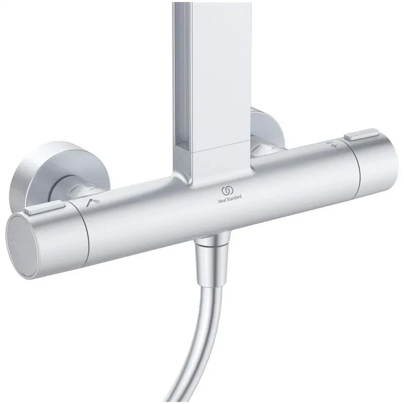 Dušo komplektas su termostatiniu maišytuvu Ideal Standard Alu+ Silver Matt, sidabro sp.