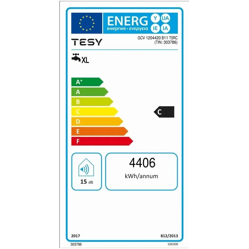 Vandens šildytuvas Tesy BiLight 120, 120 l