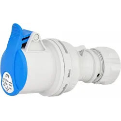 Kištukinis lizdas ETI 004482000, mėlyna sp.-balta sp.