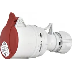 Штепсельное соединение ETI 004482002, белый цв.-красный цв.