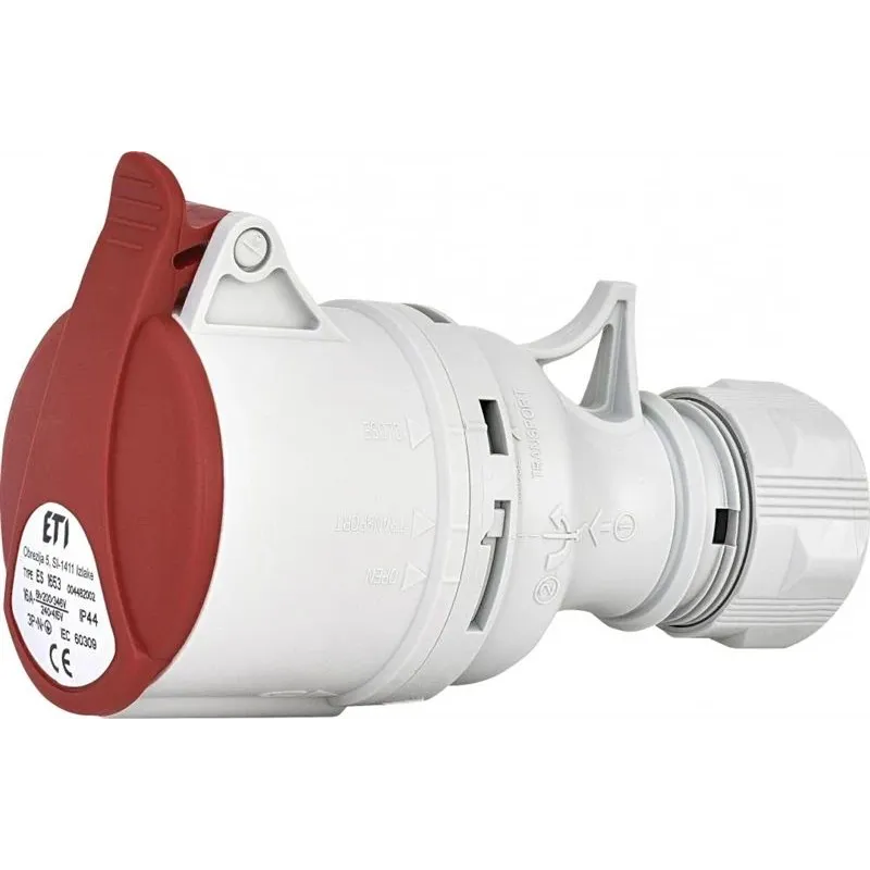 Kontaktdakšiņu savienotājs ETI 004482002, balta krās.-sarkana krās.