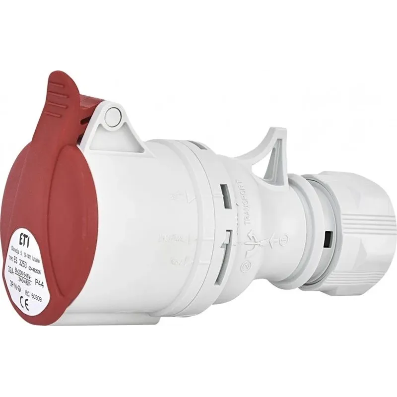 Kontaktdakšiņu savienotājs ETI 004482005, balta krās.-sarkana krās.